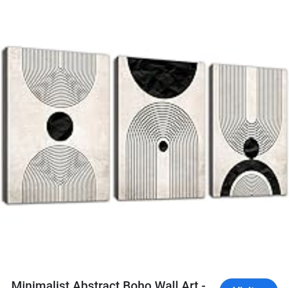 Boho Vtg Look Canvas Art Set Of 3 Amazing